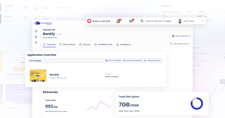 Cloudways Dashboard im Test – Übersicht Hosting-Verwaltung