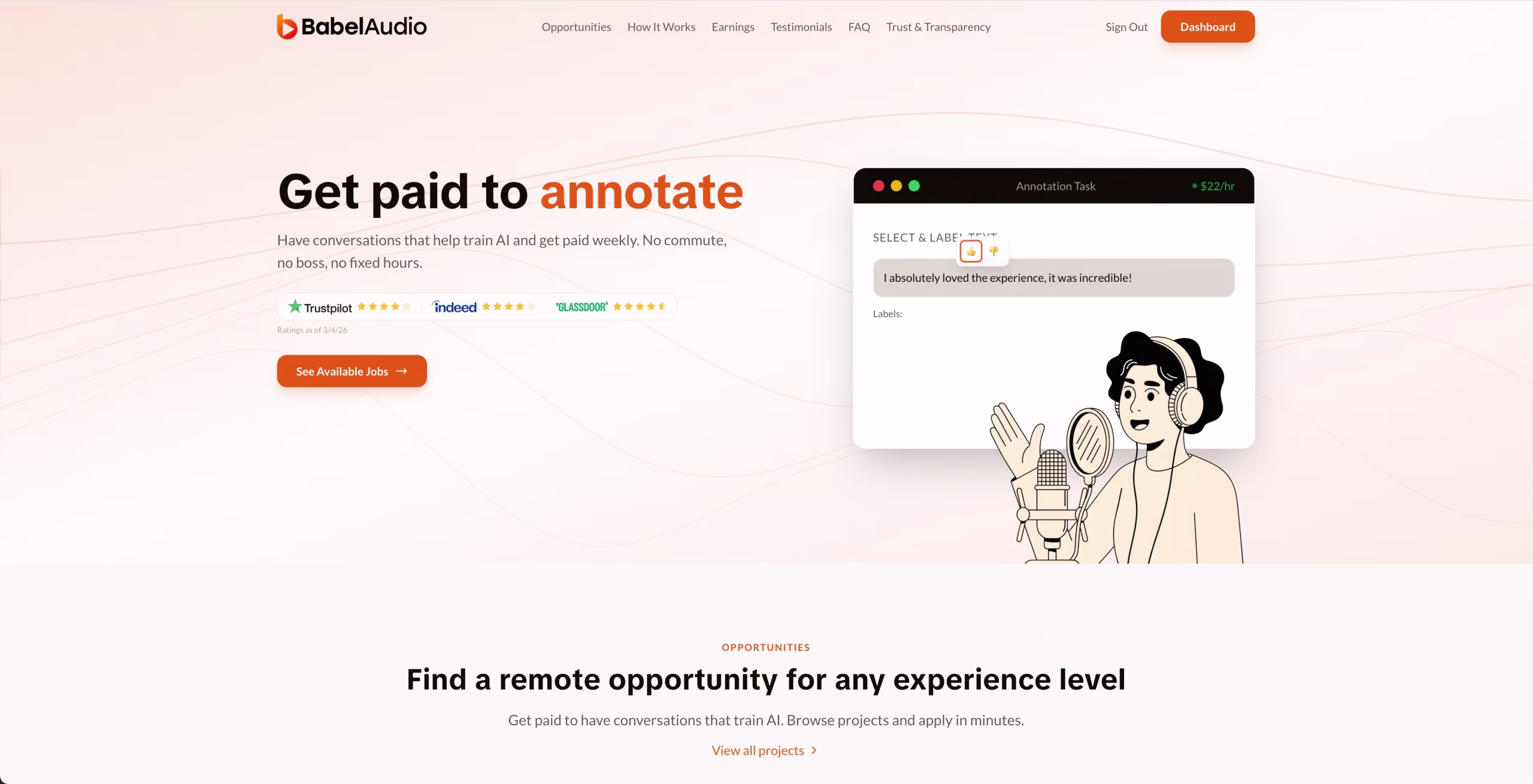 Babel Audio Homepage